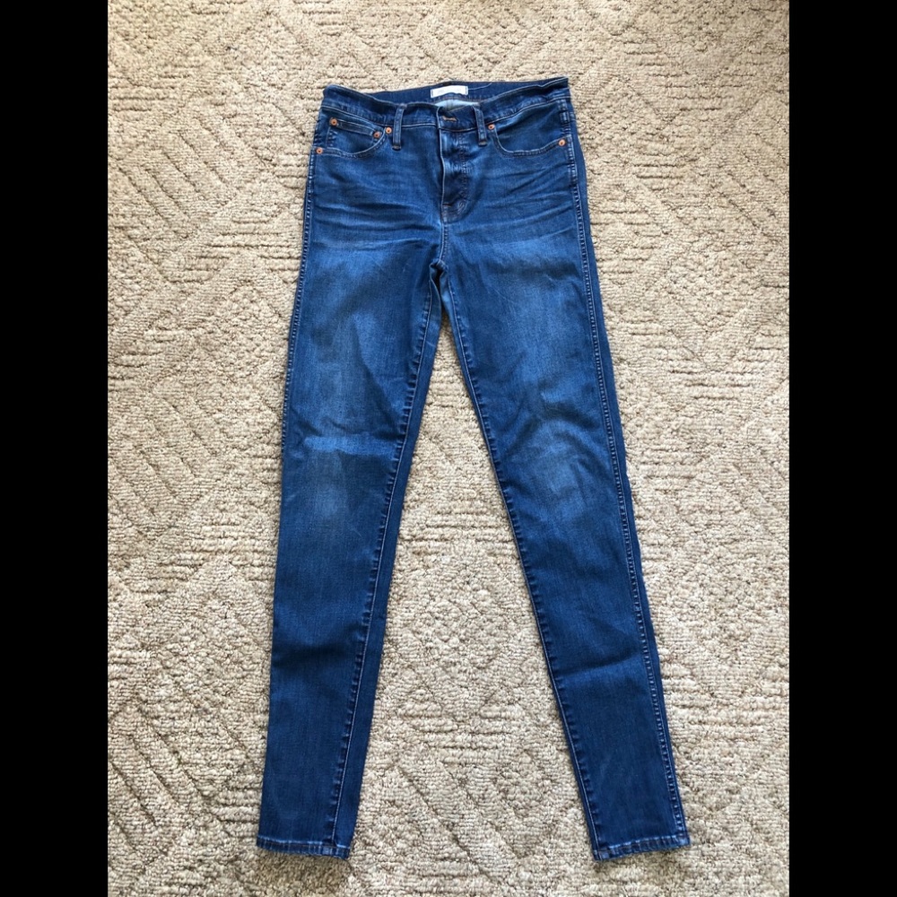 Madewell taller 9” mid rise skinny jean patty wash